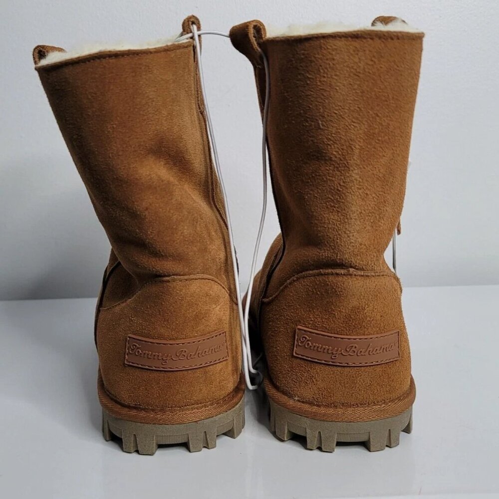 Tommy Bahama Womens Size 10 Brown Suede Leather Sherpa‎ Lined Boots AFET - Picture 4 of 9